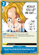 Would You Let Me Eat the Flame-Flame Fruit? OP15-056 - Event Blu Common - Near Mint - Adventure On Kami's Island - Carta One Piece Card Game