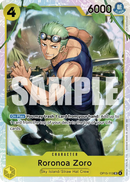 Roronoa Zoro OP15-113 V1 - Character Giallo Super Rare - Near Mint - Adventure On Kami's Island - Carta One Piece Card Game