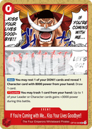 If You're Coming with Me... Kiss Your Lives Goodbye!! OP16-020 - Uncommon - ENG - Near Mint - The Time of Battle - Carta One Piece Card Game