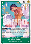 Monkey.D.Luffy OP16-034 V1 - Rare - ENG - Near Mint - The Time of Battle - Carta One Piece Card Game