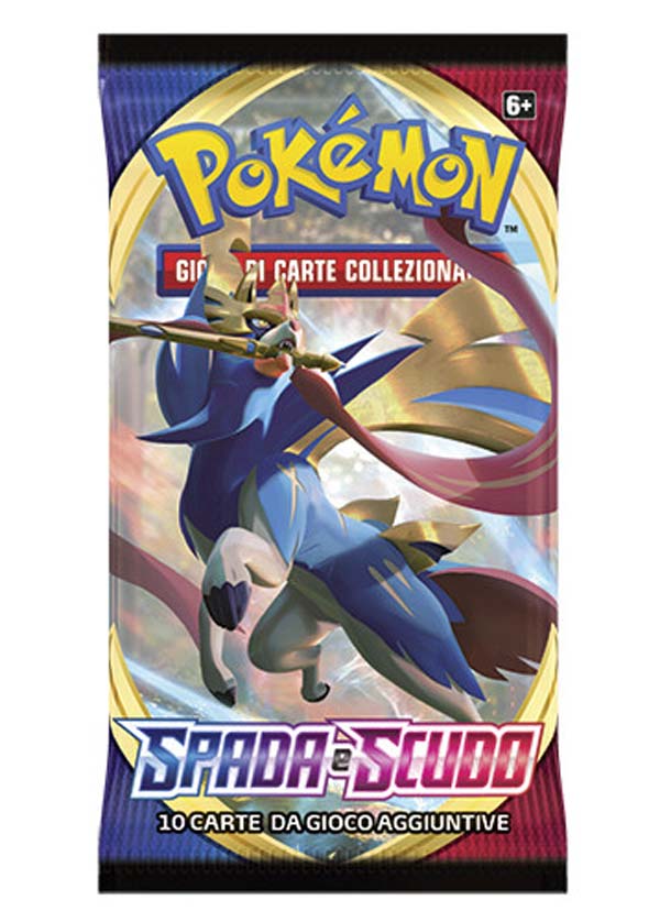 Bustina Spada e Scudo - ITA - Artwork Casuale - 10 Carte POKEMON