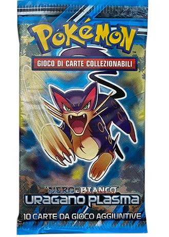 Bustina Nero e Bianco - Uragano Plasma - ITA - Artwork Casuale - 10 Carte POKEMON