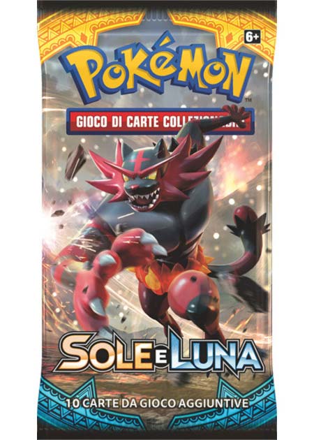 Bustina Sole e Luna - Imperfezioni Estetiche - ITA - Artwork Casuale - 10 Carte POKEMON