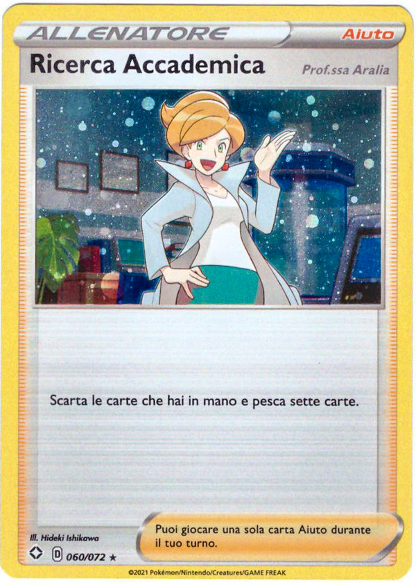 Ricerca Accademica Prof.ssa Aralia 060/072 Holo Promo Collezione Torneo Premium Prof.ssa Aralia - ITA - Near Mint - Spada e Scudo - Destino Splendente - Carta Pokemon