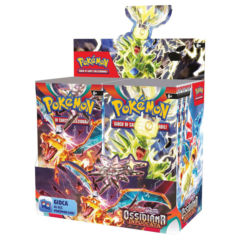 Box Display 36 Bustine Scarlatto e Violetto - Ossidiana Infuocata - ITA