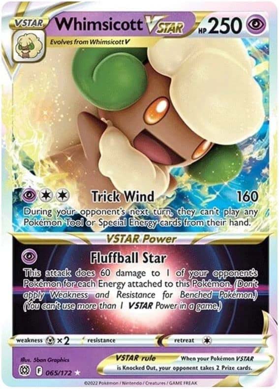 Whimscott V Star 065/172 - ENG - Mint - Spada e Scudo - Astri Lucenti - Carta Pokemon