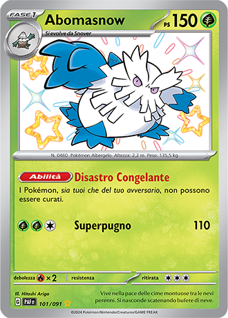 Abomasnow Shiny 101/091 - ITA - Near Mint - Scarlatto e Violetto - Destino di Paldea - Carta Pokemon