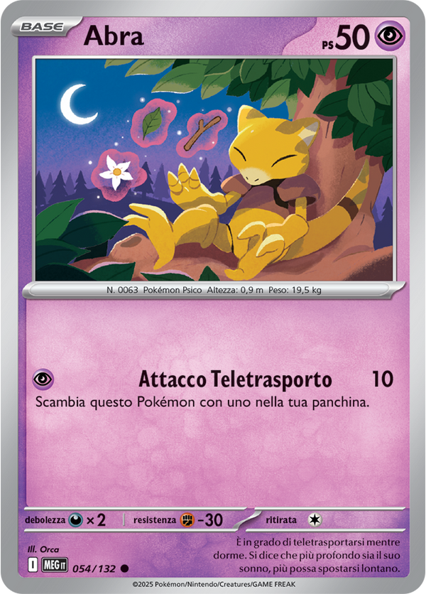 Abra MEG 054/132 - ITA - Near Mint - Megaevoluzione - Carta Pokemon