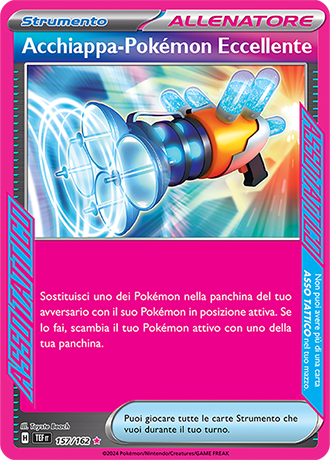 Acchiappa-Pokémon Eccellente 157/162 Holo - ITA - Near Mint - Scarlatto e Violetto - CronoForze - Carta Pokemon