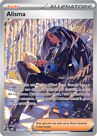 Alisma 226/197 Alternative Art - ITA - Near Mint - Scarlatto e Violetto - Ossidiana Infuocata - Carta Pokemon