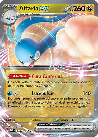 Altaria-ex 140/182 - ITA - Mint - Scarlatto e Violetto - Paradosso Temporale - Carta Pokemon