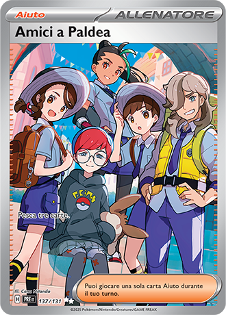 Amici a Paldea 137/131 Full Art - ITA - Near Mint - Scarlatto e Violetto - Evoluzioni Prismatiche - Carta Pokemon