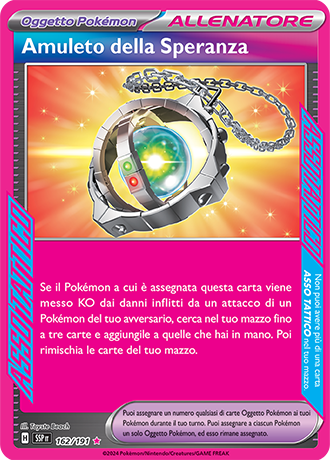 Amuleto della Speranza 162/191 - ITA - Near Mint - Scarlatto e Violetto - Scintille Folgoranti - Carta Pokemon 0