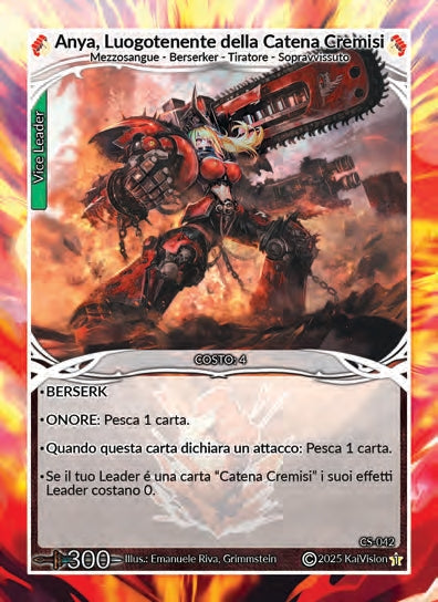 Anya, Luogotenente della Catena Cremisi CS - 042 Foil  - 1a Edizione - ITA - Near Mint - Custodi della Storia - Carta Creatures of Exo