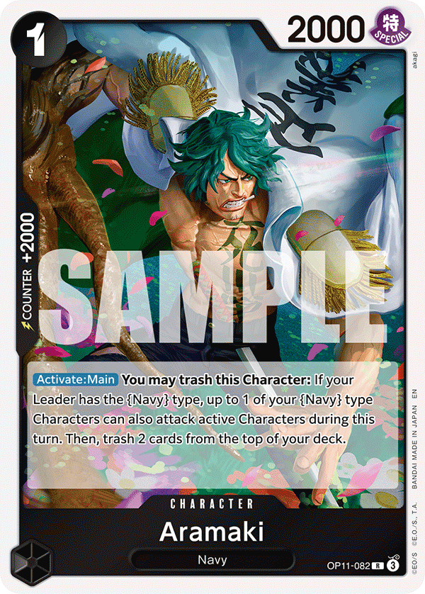 Aramaki OP11-082 - Character Nero Rare - Near Mint - A Fist of Divine Speed - Carta One Piece Card Game
