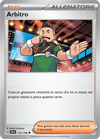 Arbitro 176/198 Reverse Holo - ITA - Near Mint - Scarlatto e Violetto - Carta Pokemon