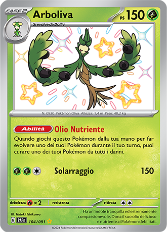 Arboliva Shiny 104/091 - ITA - Near Mint - Scarlatto e Violetto - Destino di Paldea - Carta Pokemon