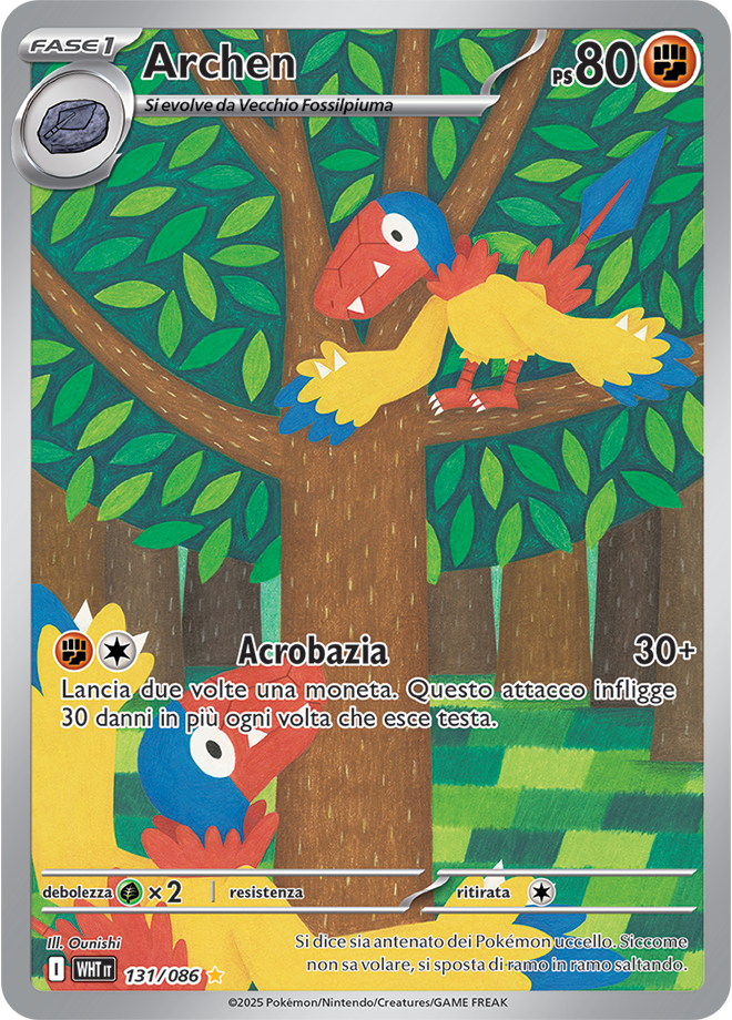 Archen WHT 131/086 - ITA - Near Mint - Scarlatto e Violetto - Fuoco Bianco - Carta Pokemon