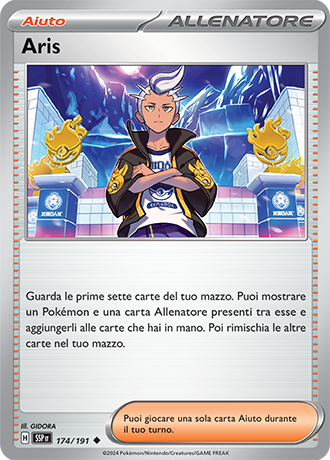 Aris 174/191 Reverse Holo - ITA - Near Mint - Scarlatto e Violetto - Scintille Folgoranti - Carta Pokemon