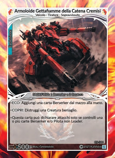 Armoloide Gettafiamme della Catena Cremisi CS - 044   - 1a Edizione - ITA - Near Mint - Custodi della Storia - Carta Creatures of Exo