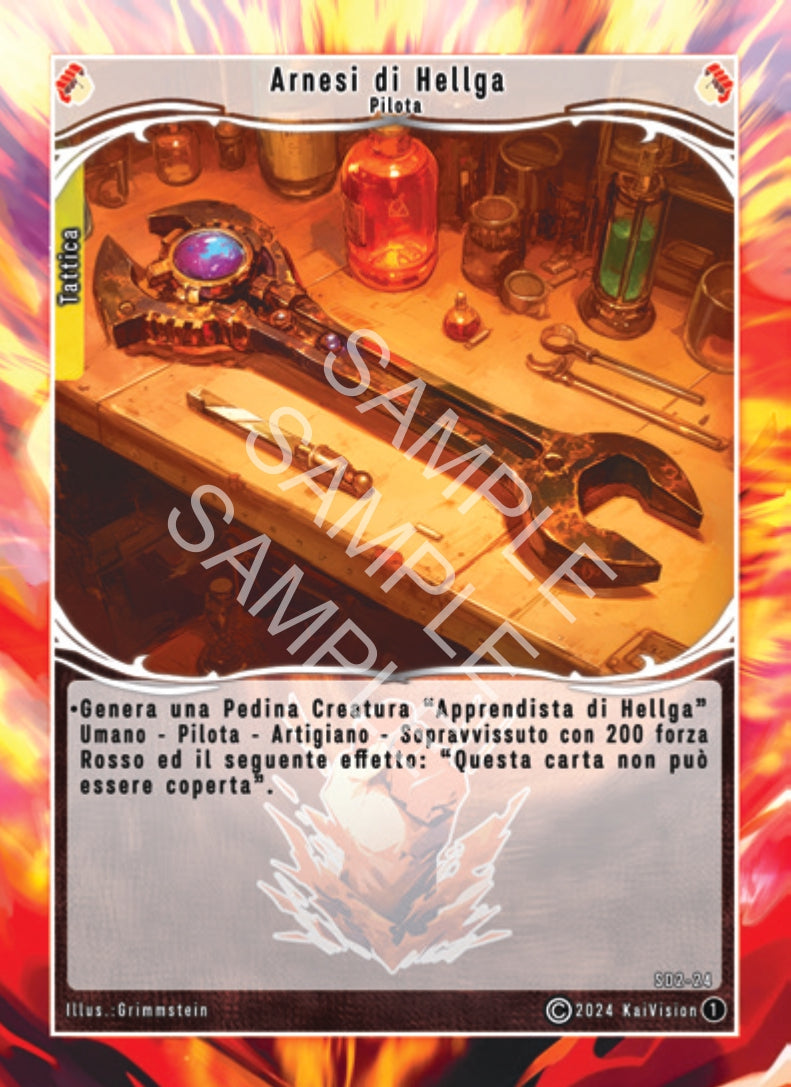 Arnesi di Hellga SD2 - 24 Comune - 1a Edizione - ITA - Near Mint - Structure Deck 2 - Carta Creatures of Exo