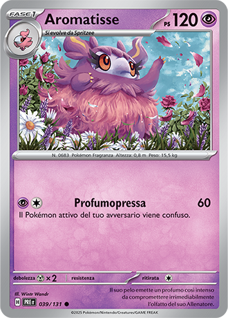 Aromatisse 039/131 Reverse Holo - ITA - Near Mint - Scarlatto e Violetto - Evoluzioni Prismatiche - Carta Pokemon