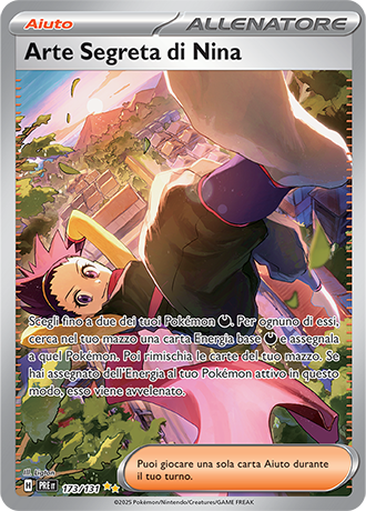 Arte Segreta di Nina 173/131 Alternative Art - ITA - Near Mint - Scarlatto e Violetto - Evoluzioni Prismatiche - Carta Pokemon