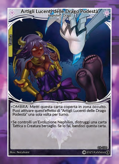 Artigli Lucenti delle Drago Podestà CS - 096   - 1a Edizione - ITA - Near Mint - Custodi della Storia - Carta Creatures of Exo