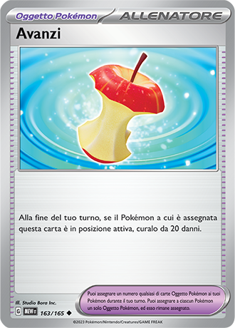 Avanzi 163/165 Reverse Holo - ITA - Mint - Scarlatto e Violetto - 151 - Carta Pokemon