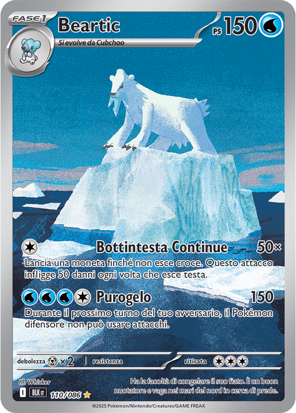 342Beartic BLK 110/086 - ITA - Near Mint - Scarlatto e Violetto - Luce Nera - Carta Pokemon