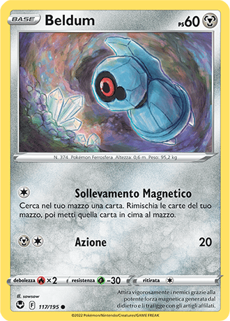 Beldum 117/195 Reverse Holo - ITA - Near Mint - Spada e Scudo - Tempesta Argentata - Carta Pokemon