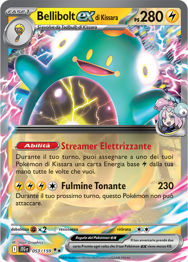 Bellibolt-ex di Kissara 053/159 - ITA - Near Mint - Scarlatto e Violetto - Avventure Insieme - Carta Pokemon