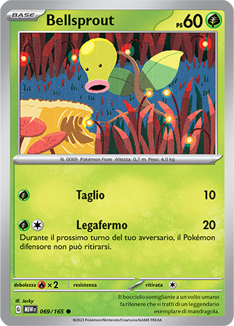 Bellsprout 069/165 - ITA - Mint - Scarlatto e Violetto - 151 - Carta Pokemon