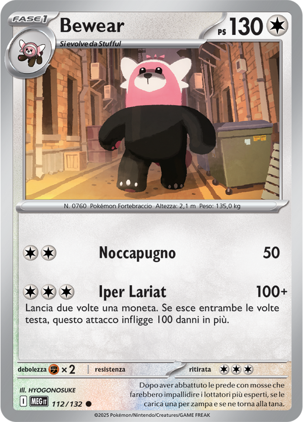 Bewear MEG 112/132 - ITA - Near Mint - Megaevoluzione - Carta Pokemon