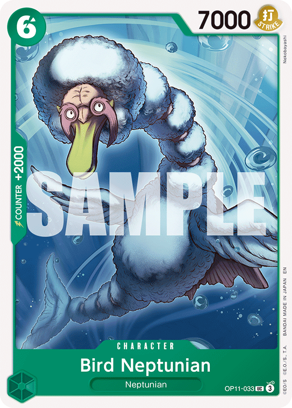 Bird Neptunian OP11-033 - Character Verde Uncommon - Near Mint - A Fist of Divine Speed - Carta One Piece Card Game