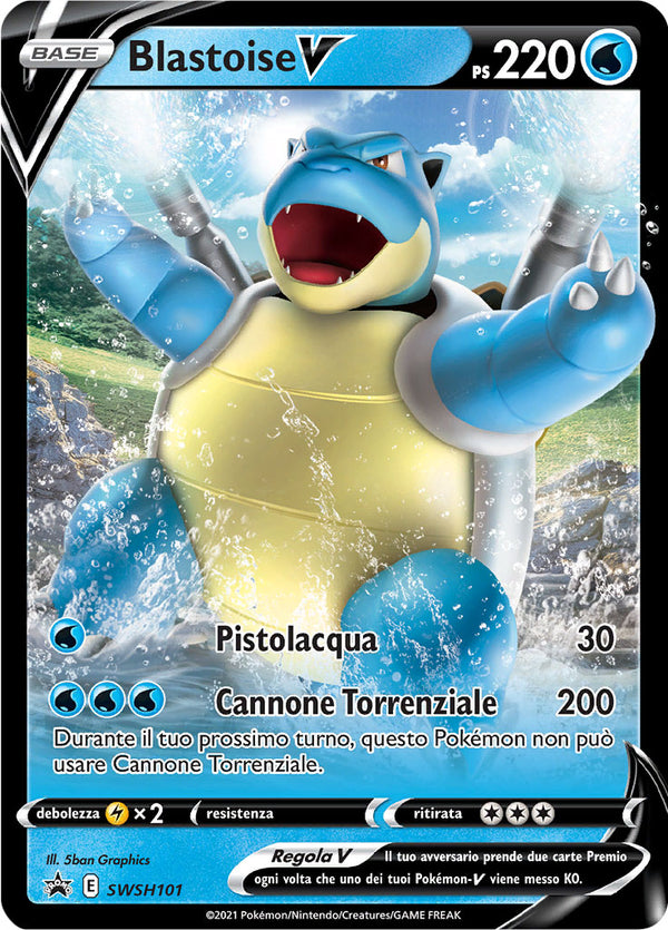 Blastoise-V SWSH101 - ITA - Near Mint - Promo Spada e Scudo - Carta Pokemon