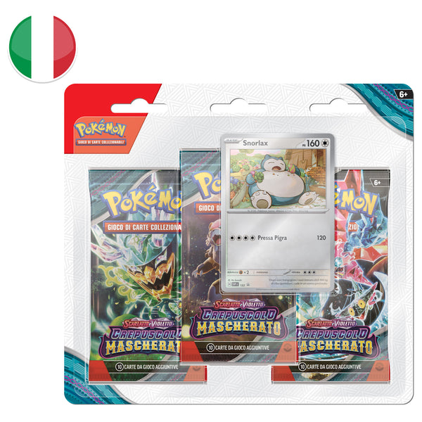 Blister da 3 Bustine Scarlatto e Violetto - Crepuscolo Mascherato - Snorlax - ITA