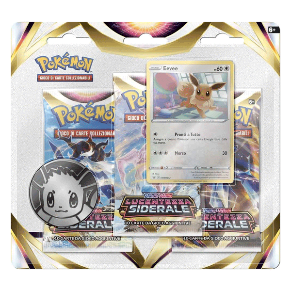Blister da 3 bustine Spada e Scudo -
Lucentezza Siderale - Eevee - ITA