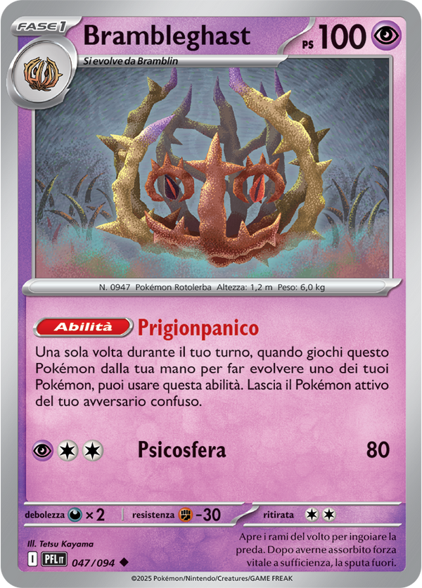 Brambleghast PFL 047/094 - ITA - Near Mint - Megaevoluzione - Fiamme Spettrali - Carta Pokemon