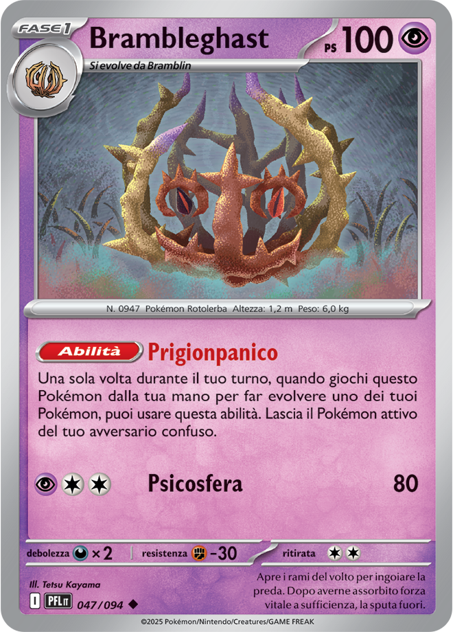 Brambleghast PFL 047/094 - ITA - Near Mint - Megaevoluzione - Fiamme Spettrali - Carta Pokemon