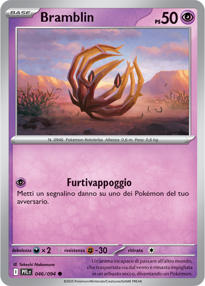 Bramblin PFL 046/094 - ITA - Near Mint - Megaevoluzione - Fiamme Spettrali - Carta Pokemon