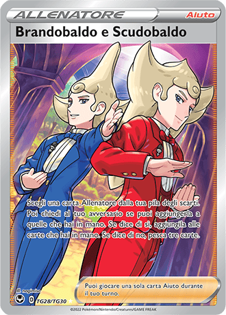 Brandobaldo e Scudobaldo TG28/TG30 Trainer Gallery - ITA - Near Mint - Spada e Scudo - Tempesta Argentata - Carta Pokemon