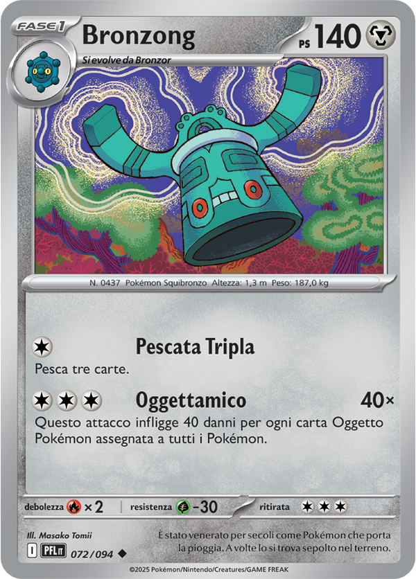 Bronzong PFL 072/094 - ITA - Near Mint - Megaevoluzione - Fiamme Spettrali - Carta Pokemon
