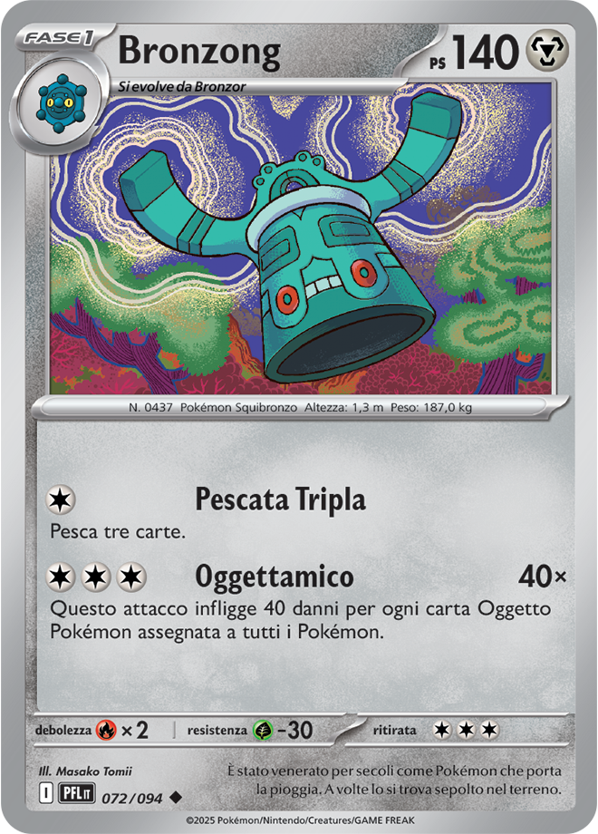 Bronzong PFL 072/094 - ITA - Near Mint - Megaevoluzione - Fiamme Spettrali - Carta Pokemon