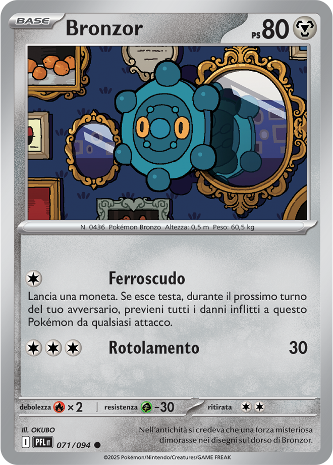 Bronzor PFL 071/094 - ITA - Near Mint - Megaevoluzione - Fiamme Spettrali - Carta Pokemon