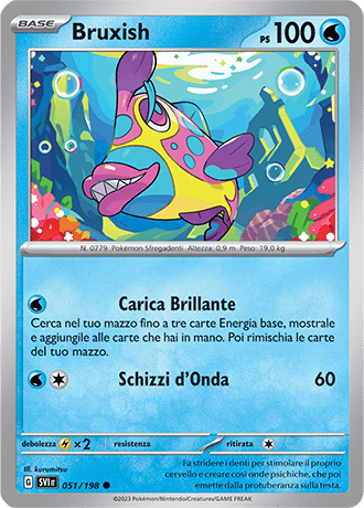 Bruxish 051/198 Reverse Holo - ITA - Near Mint - Scarlatto e Violetto - Carta Pokemon