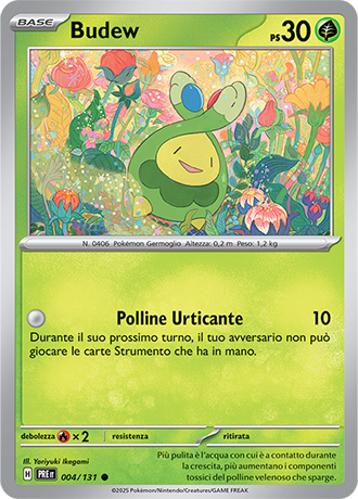 Budew 004/131 Reverse Holo - ITA - Near Mint - Scarlatto e Violetto - Evoluzioni Prismatiche - Carta Pokemon