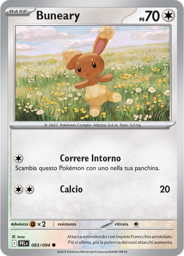 Buneary PFL 083/094 - ITA - Near Mint - Megaevoluzione - Fiamme Spettrali - Carta Pokemon