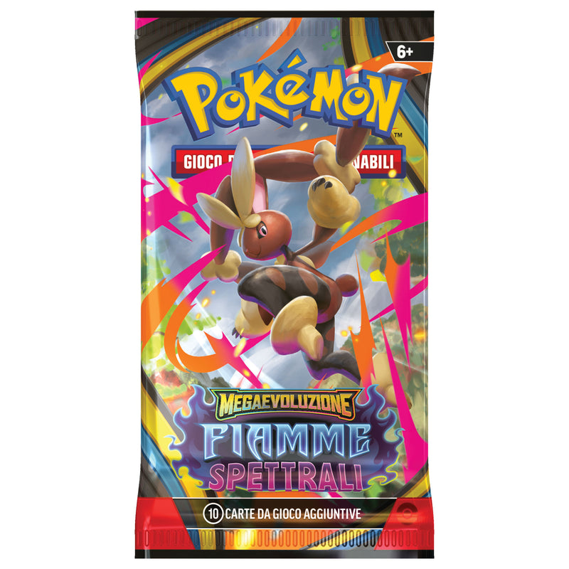 (MAX 10 pz)  Bustina Megaevoluzione - Fiamme Spettrali - ITA - Artwork Casuale - 10 Carte POKEMON