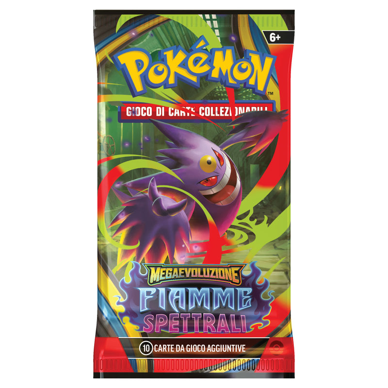 (MAX 10 pz)  Bustina Megaevoluzione - Fiamme Spettrali - ITA - Artwork Casuale - 10 Carte POKEMON